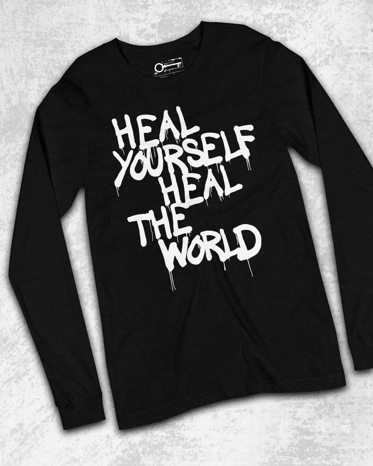 'Heal Yourself, Heal the World' - Unisex Long Sleeve Tee